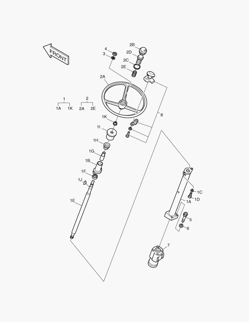 1460 STEERING ASS`Y [1001~1065]