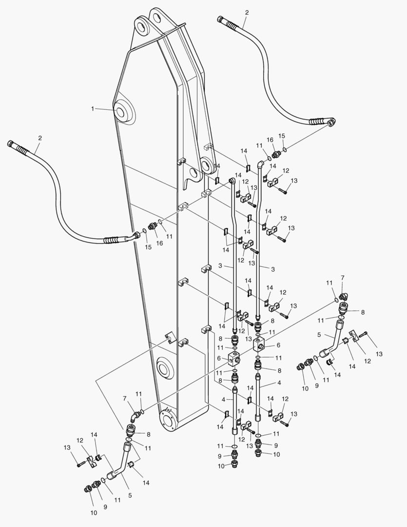 Спецтехника 6790 ARM PIPING(3.1m)-ROTATION & TILTING [1551~]