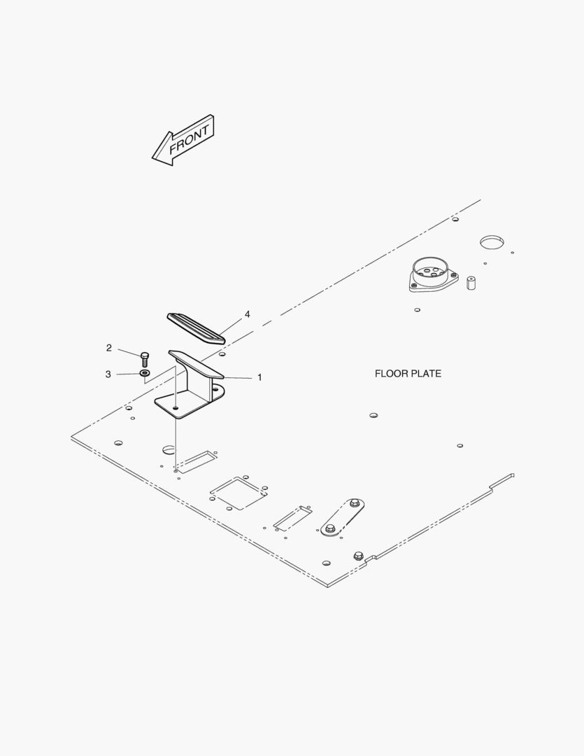 ПОДСТАВКА ДЛЯ НОГ - ПРАВОСТОРОННИЙ