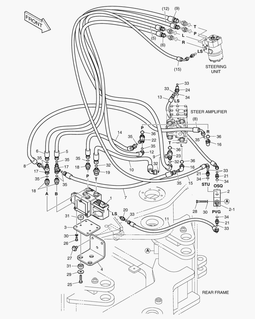 5600 STEERING PIPING - ELECTRIC [10001~10201]