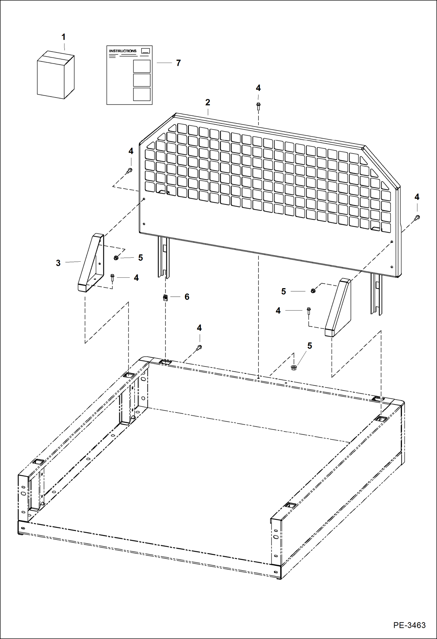 КОМПЛЕКТ ОГРАЖДЕНИЯ ЗАДНЕГО СТЕКЛА (2 ФУРГОНА)