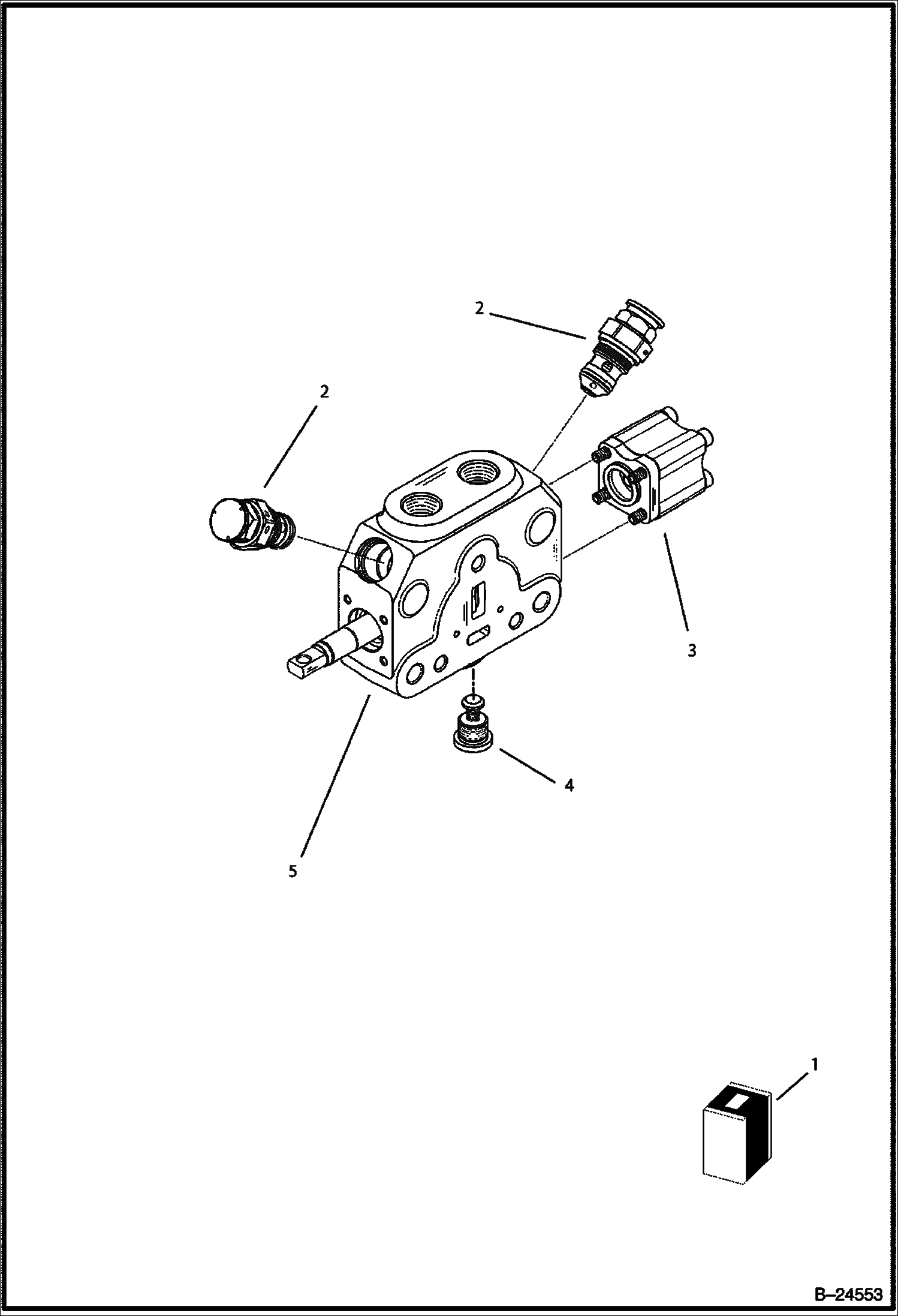 СХЕМА ГИДРАВЛИЧЕСКОЙ СИСТЕМЫ ЗАДНИЙ РАСПРЕДЕЛИТЕЛЬ - ПОВОРОТ ЭКСКАВАТОРА-ПОГРУЗЧИКА