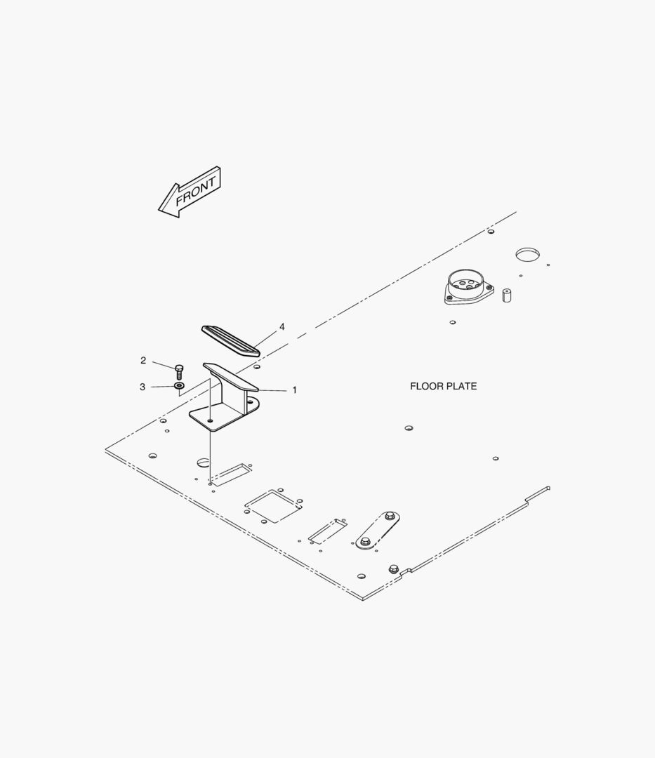 ПОДСТАВКА ДЛЯ НОГ - ПРАВОСТОРОННИЙ