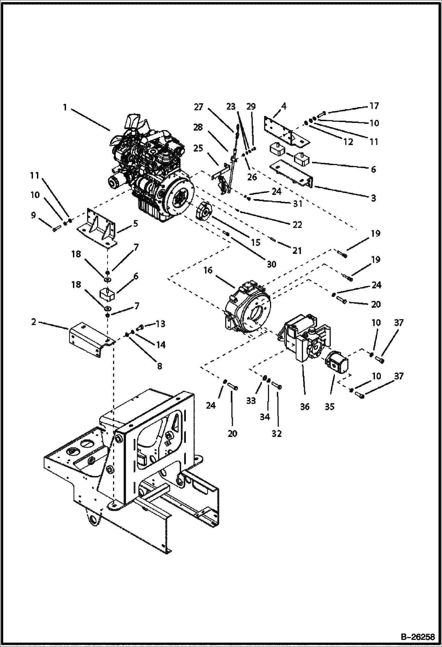 ДВИГАТЕЛЬ И КРЕПЕЖНЫЕ ДЕТАЛИ