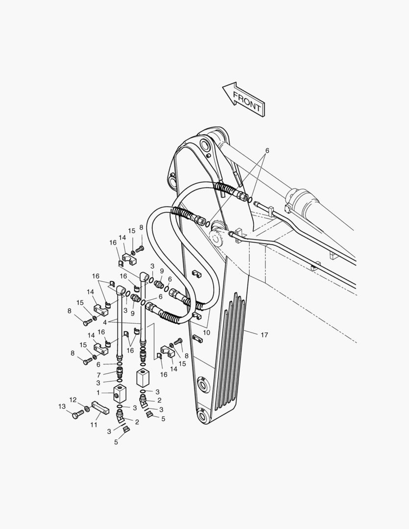 3230 ARM PIPING-2.9m ONE & TWO WAY