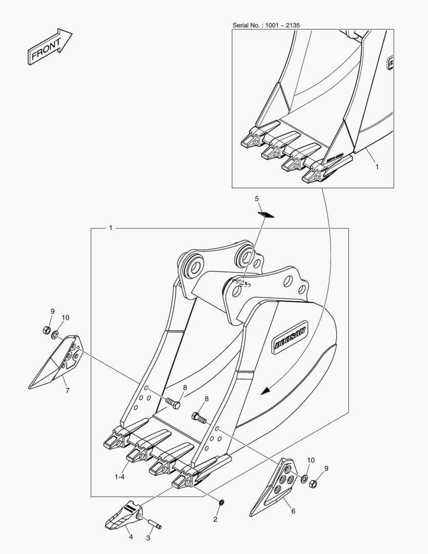 7220 BUCKET ASSВґY - 0.31mВі - H CLASS