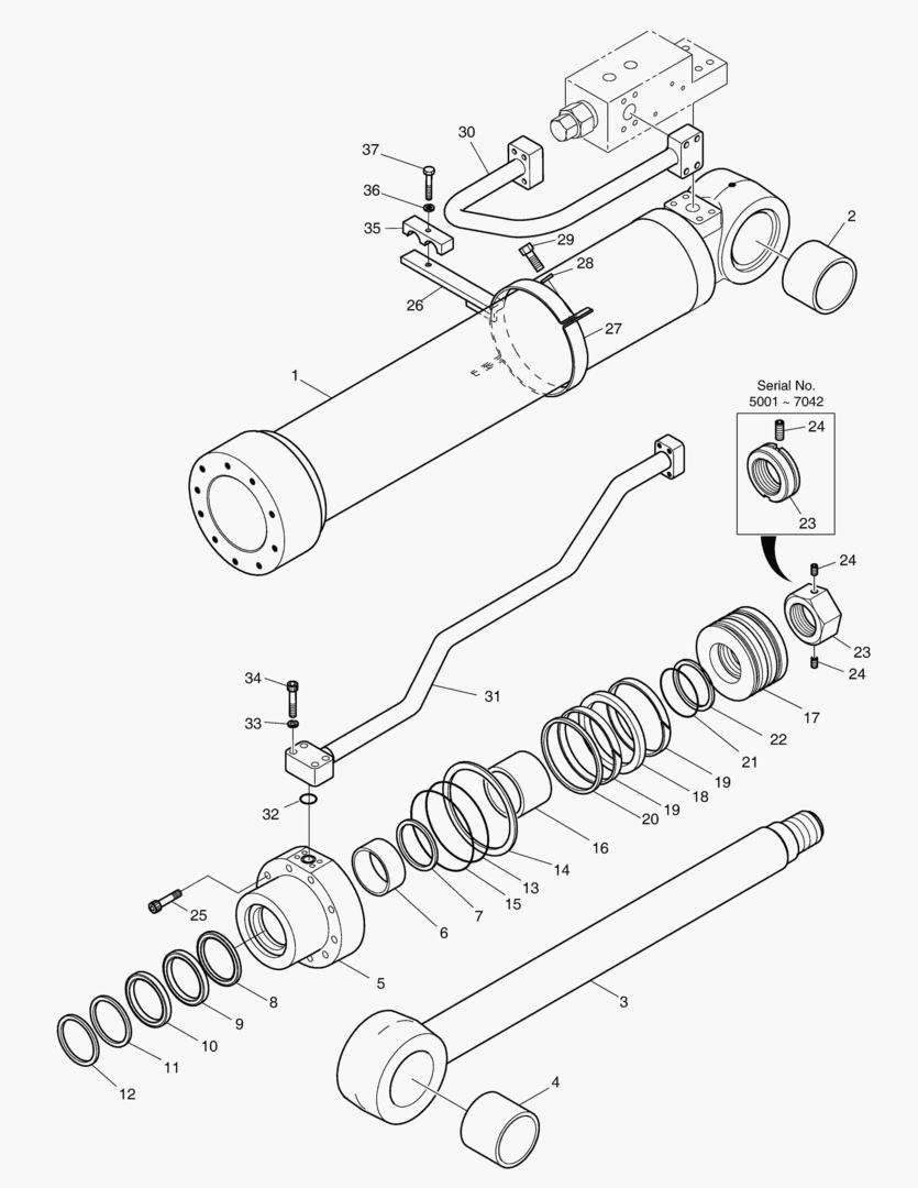 Спецтехника 4420 BOOM CYLINDER - R.H.(LOCK VALVE) [5001~7126] - главное фото
