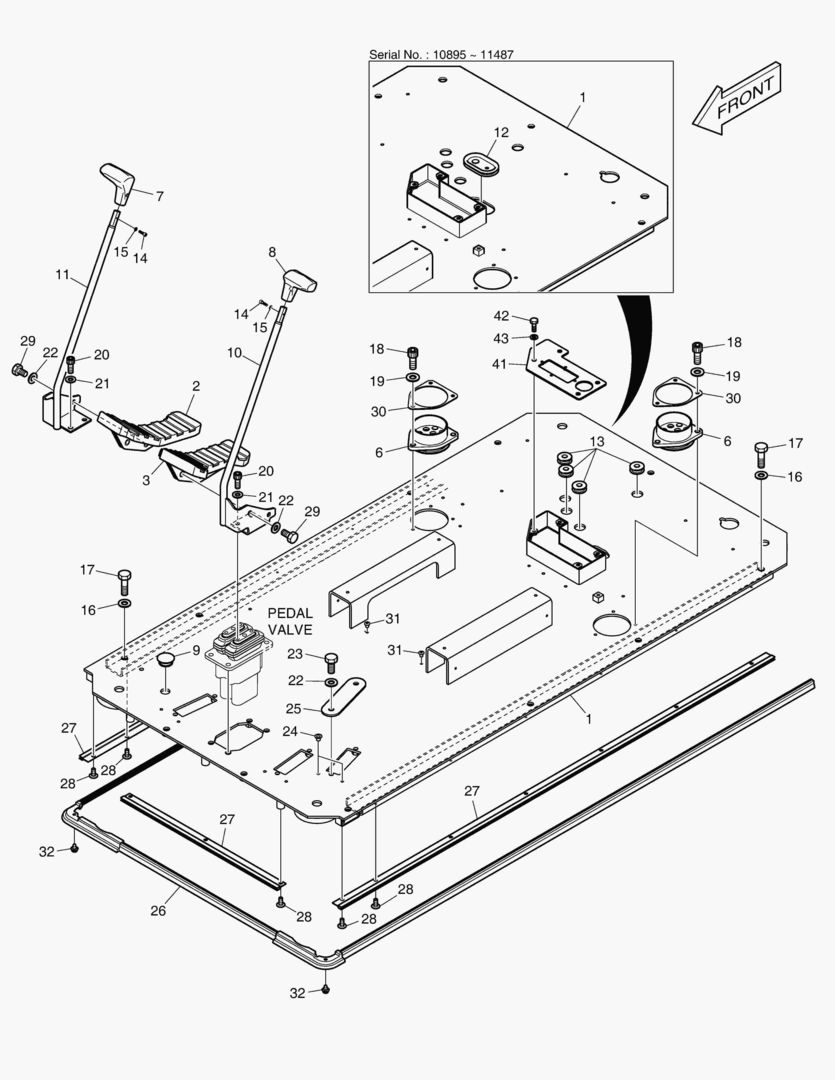 7261 FLOOR PLATE - ROPS [6252~]