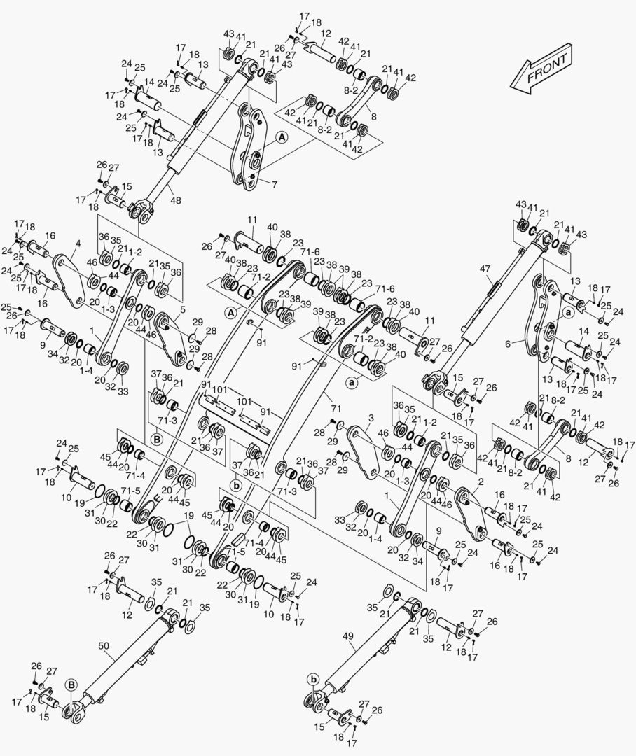 РУКОЯТЬ ПОГРУЗЧИКА В СБОРЕ