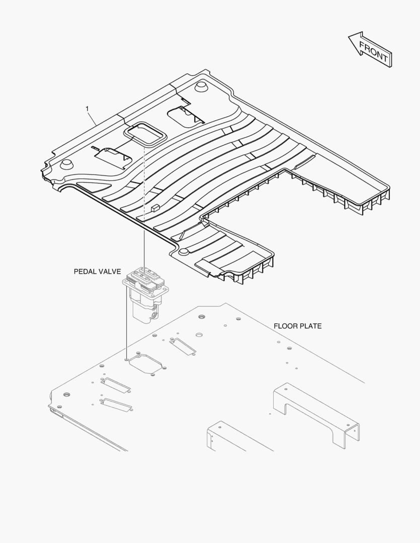 7570 FLOOR MAT - TWO WAY & ROTATING(ROPS)