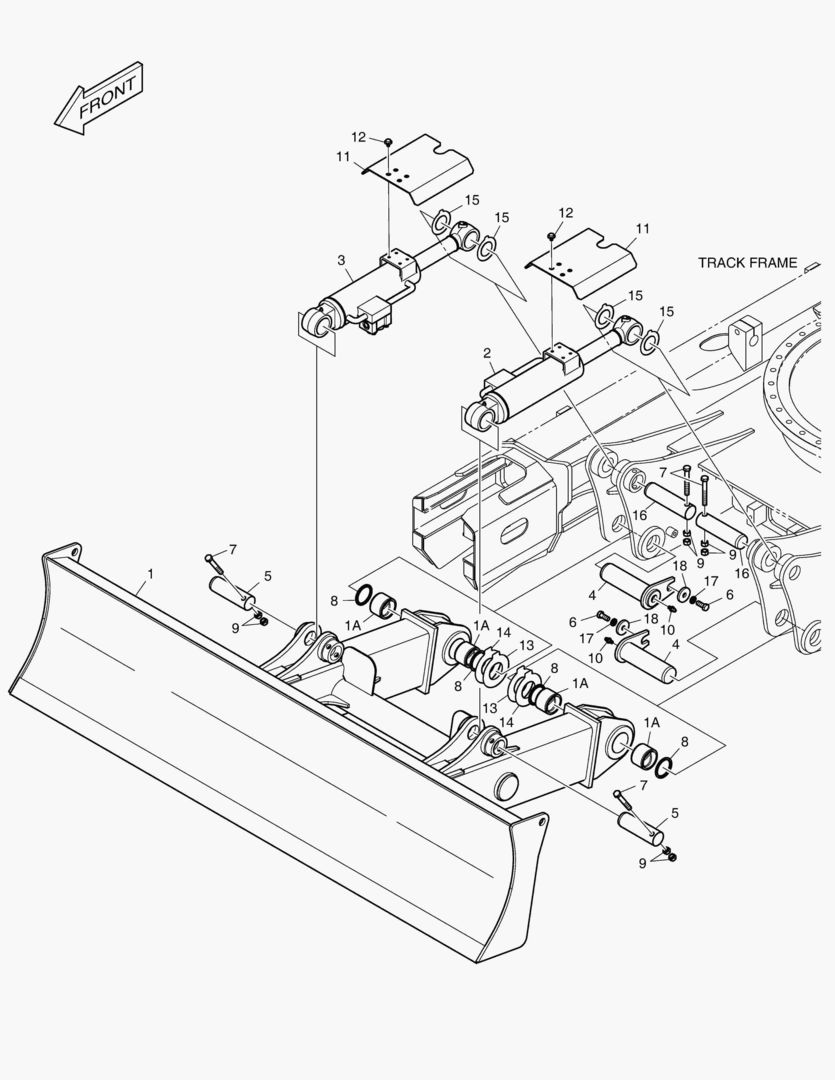 БУЛЬДОЗЕРНЫЙ ОТВАЛ - 2590 мм