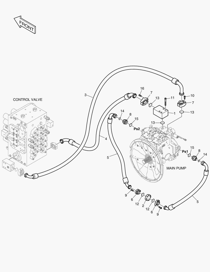 1275 MAIN PIPING(1) - PUMP(K TYPE)
