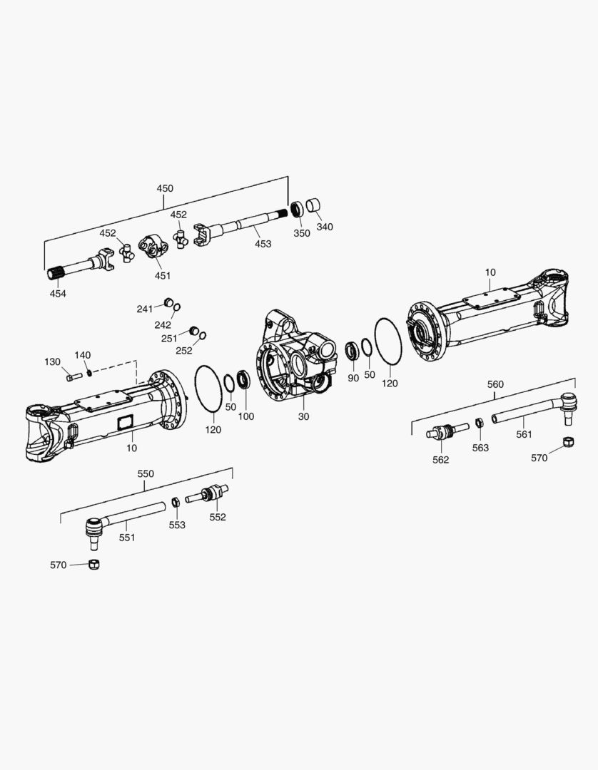 Спецтехника 4591 AXLE CASING - FRONT AXLE [1631~1943] - главное фото