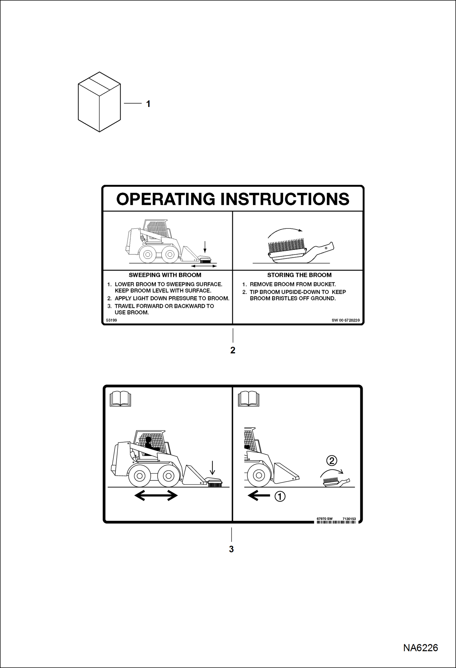 Схема МЕХАНИЧЕСКАЯ ЩЕТКА WHISKER (ПРЕДУПРЕЖДАЮЩИЕ ТАБЛИЧКИ) (БЕЗ ТЕКСТА)