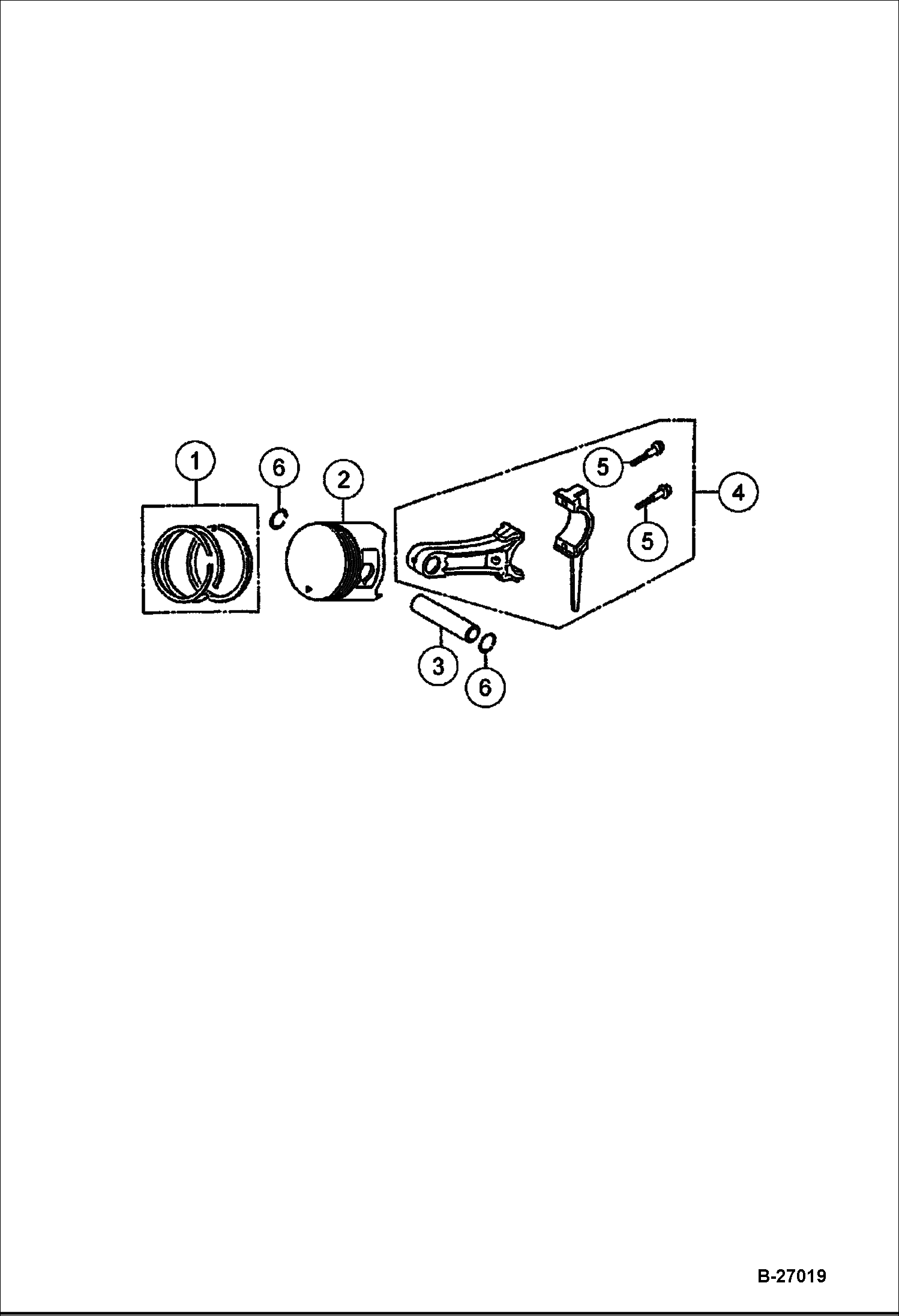 ДВИГАТЕЛЬ (ПОРШЕНЬ В СБОРЕ) BC19, BC22