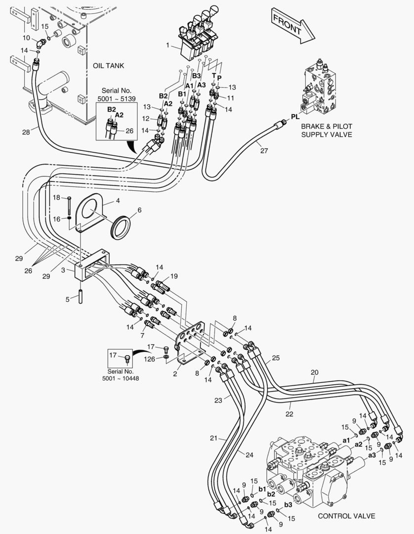 ТРУБОПРОВОД СЕРВОУПРАВЛЕНИЯ - 3 КАТУШКИ