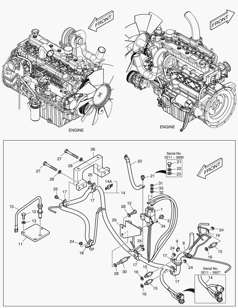 Схема 1741 ELECTRIC PARTS - ENGINE [5211~5988]