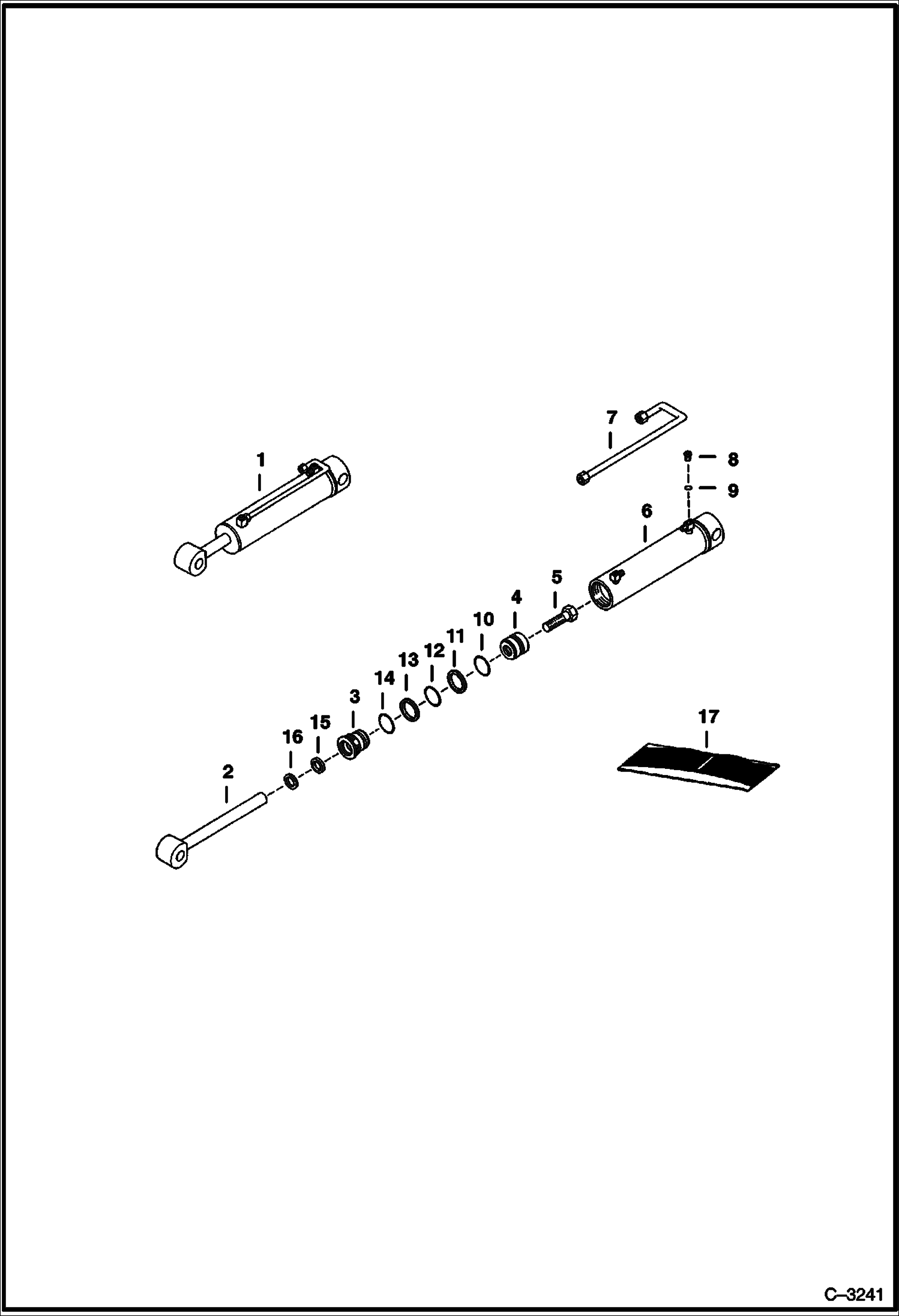 ЭКСКАВАТОР-ПОГРУЗЧИК (ЦИЛИНДР СТРЕЛЫ) (С ВНУТРЕННЕЙ РЕЗЬБОВОЙ ШПИЛЬКОЙ И БОЛТОМ) (607 7750)