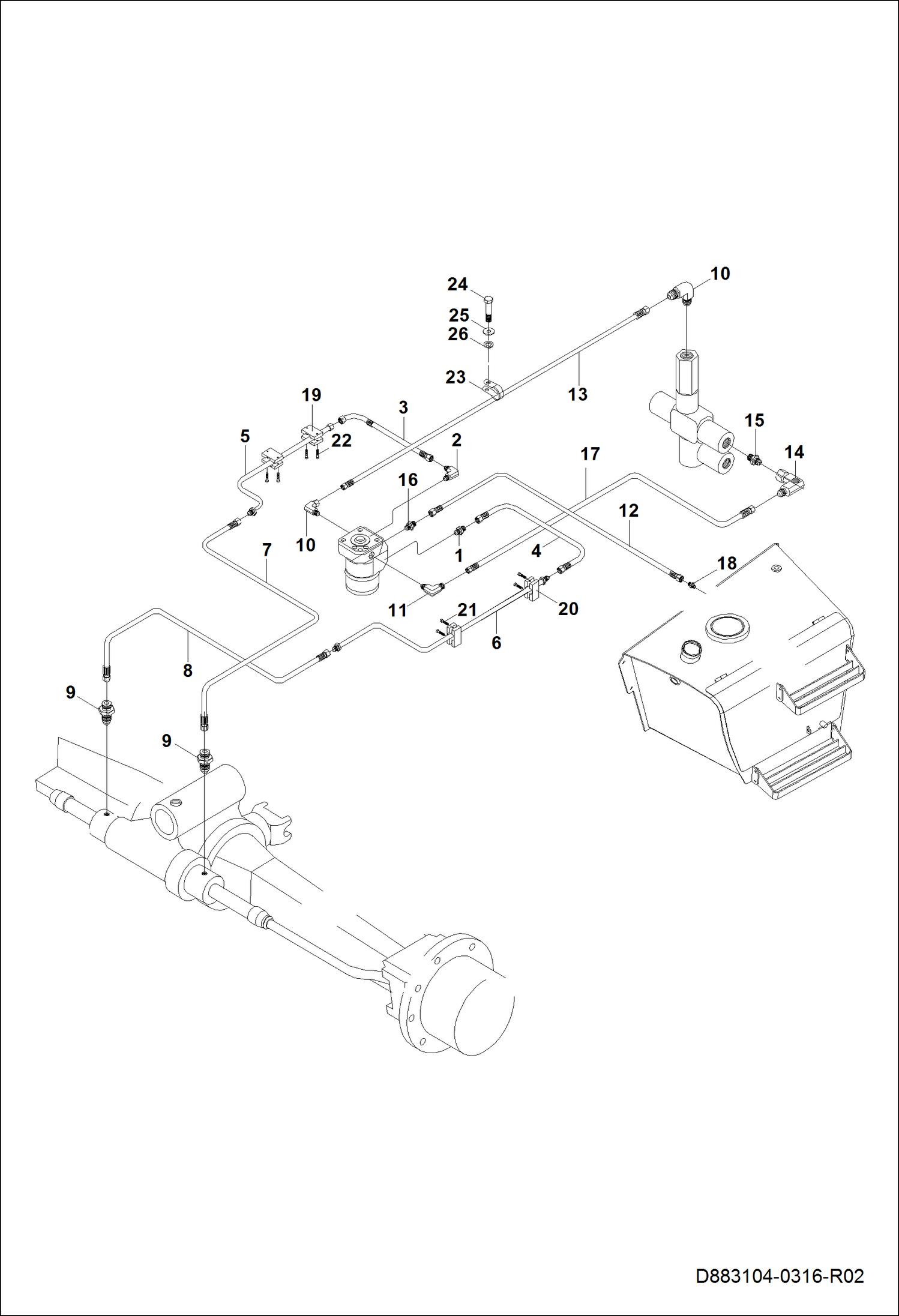 КОНТУР РУЛЕВОГО ЦИЛИНДРА
