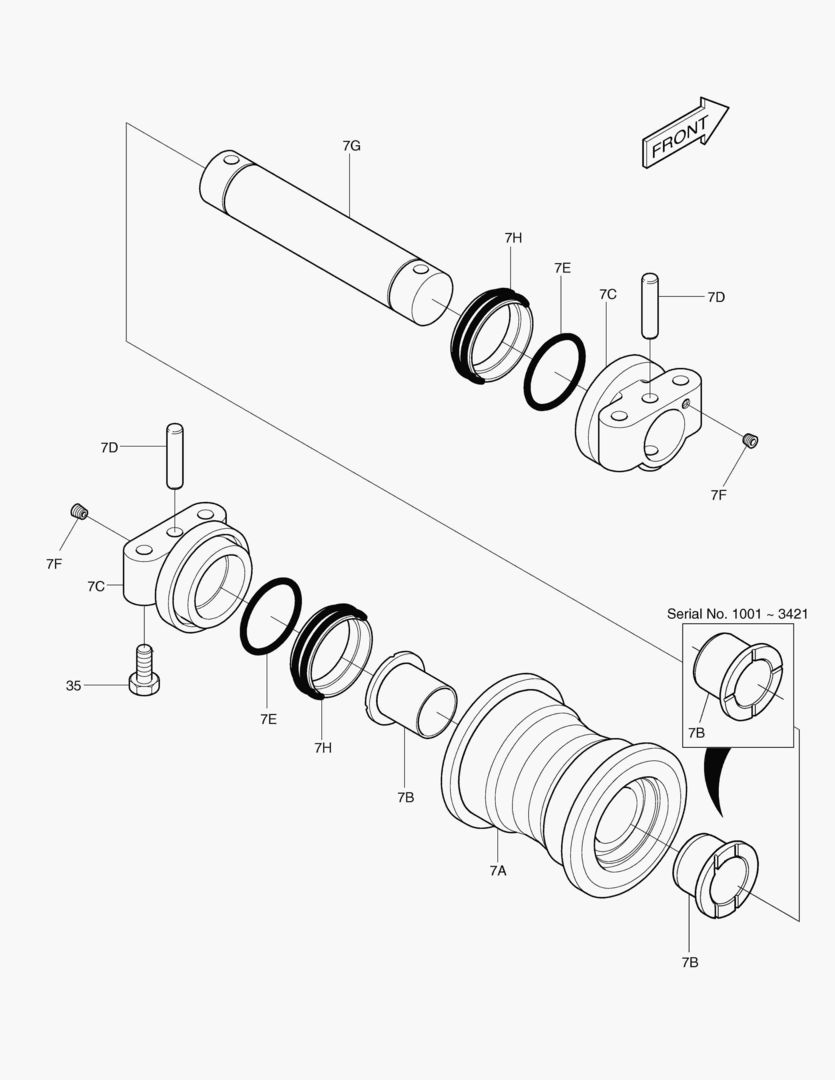 2150 LOWER ROLLER [1001~4440]