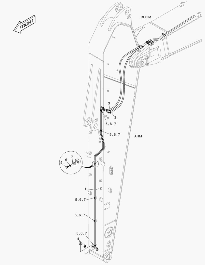 ГИДРОСИСТЕМА РУКОЯТИ - БЫСТРАЯ ПОСАДКА(РУКОЯТЬ 3.75 м)