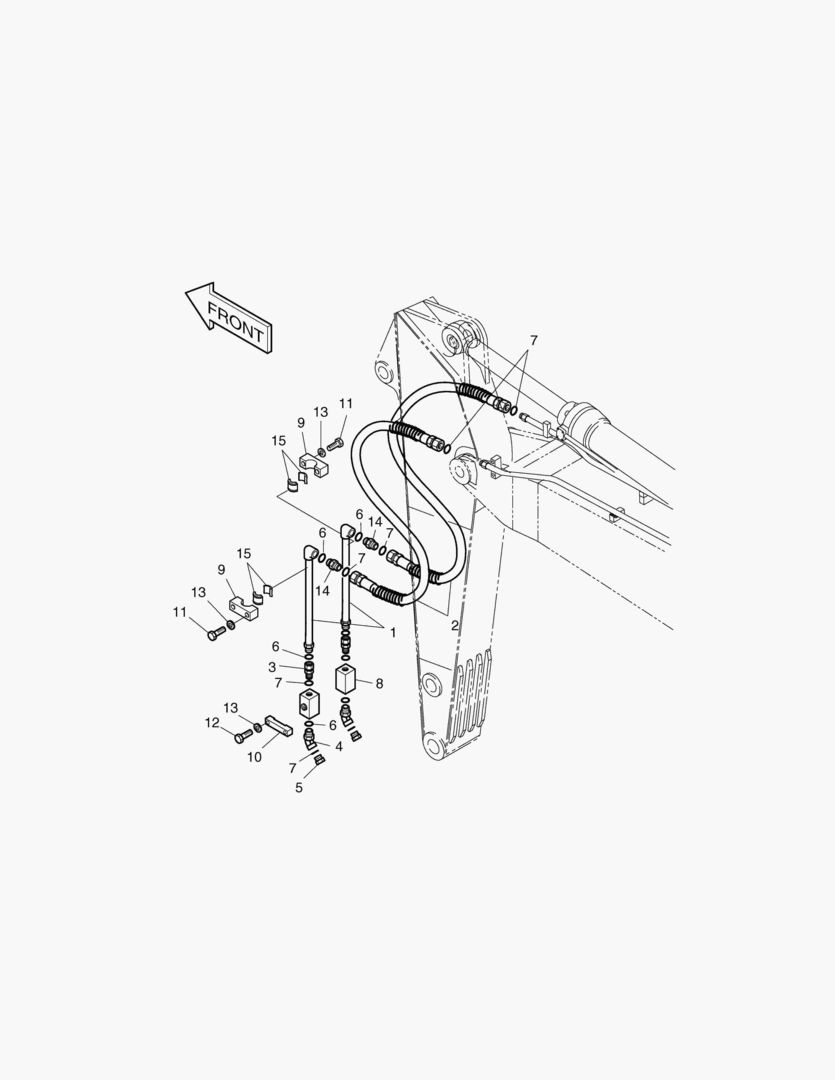 ГИДРОСИСТЕМА РУКОЯТИ-РУКОЯТЬ 1.9 м(ОДИН ПУТЬ)
