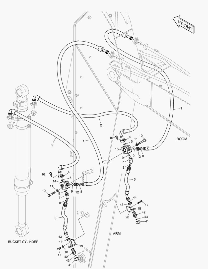 ГИДРОСИСТЕМА РУКОЯТИ - РУКОЯТЬ 3.5 м(ГРЕЙФЕРНЫЙ КОВШ)