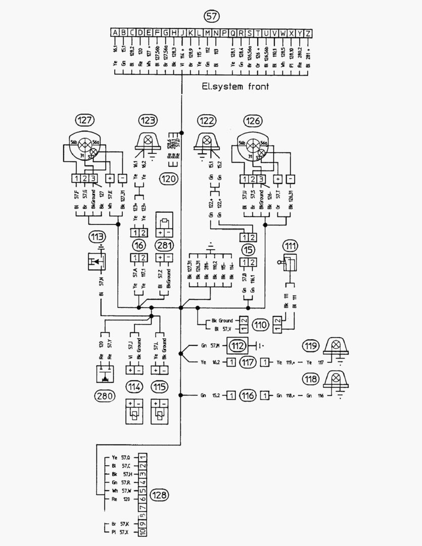 G062-33 ELECTRICAL SYSTEM; FRONT FRAME
