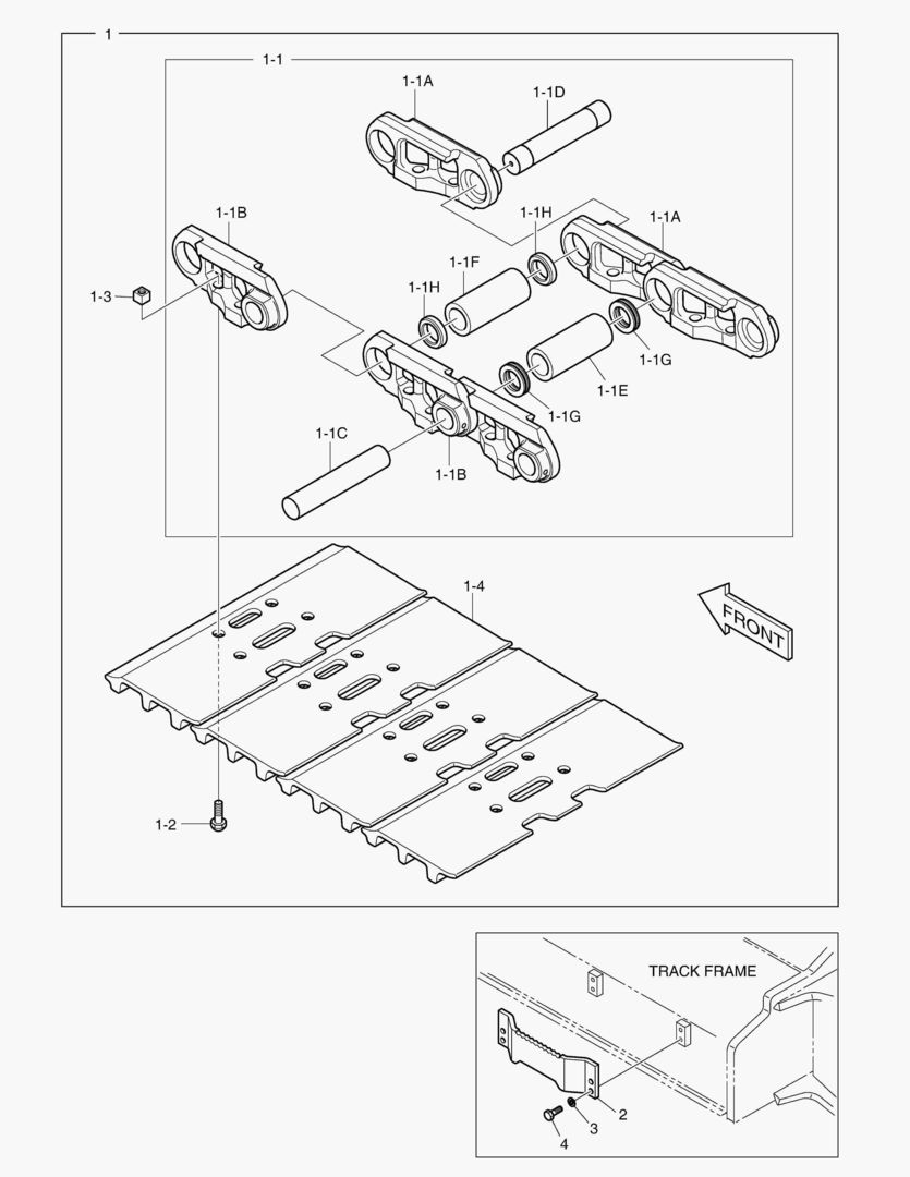 2182 TRACK SHOE ASS`Y - 600G [5646~]