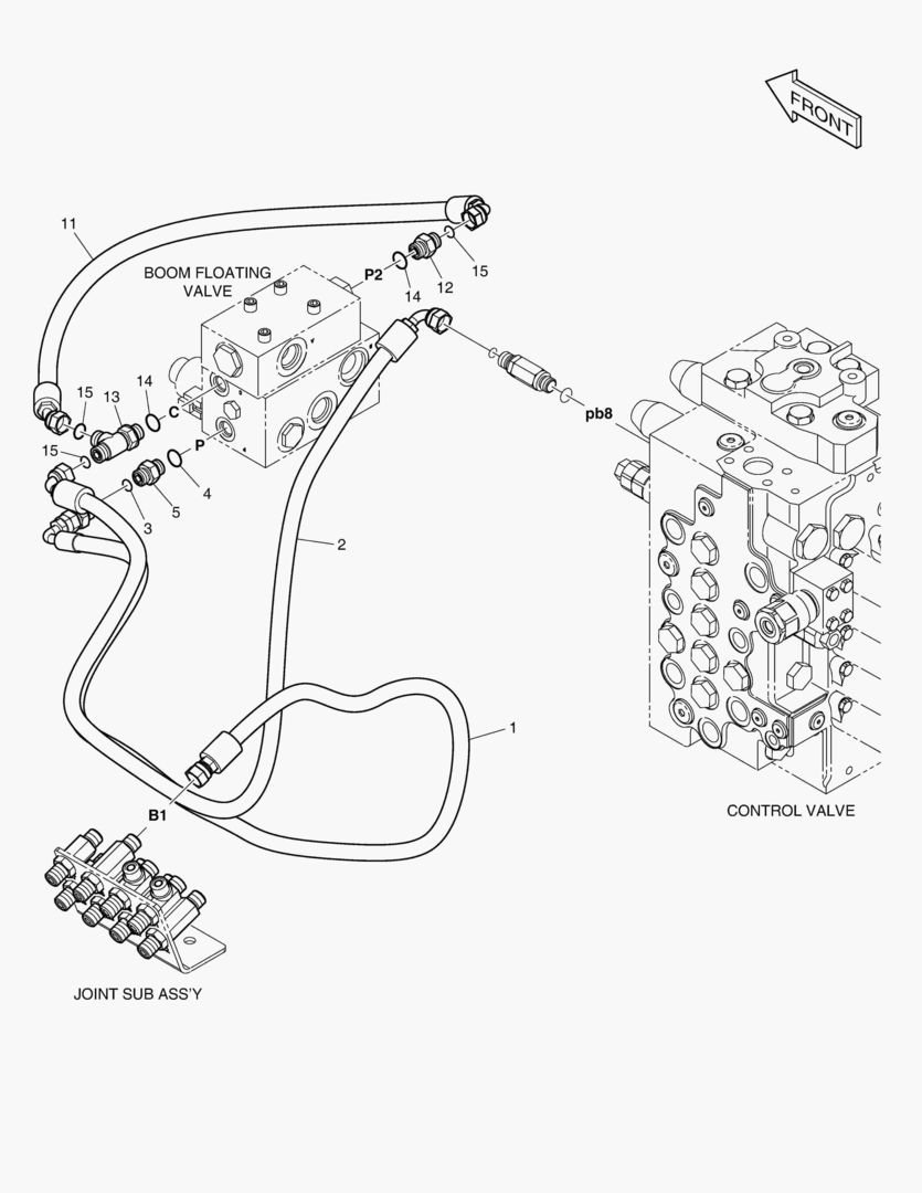 ТРУБОПРОВОД СЕРВОУПРАВЛЕНИЯ - СТРЕЛА ПЛАВАЮЩЕГО ТИПА