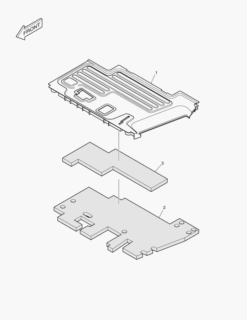 КОВРИК НА ПОЛУ КУЗОВА - КАБИНА