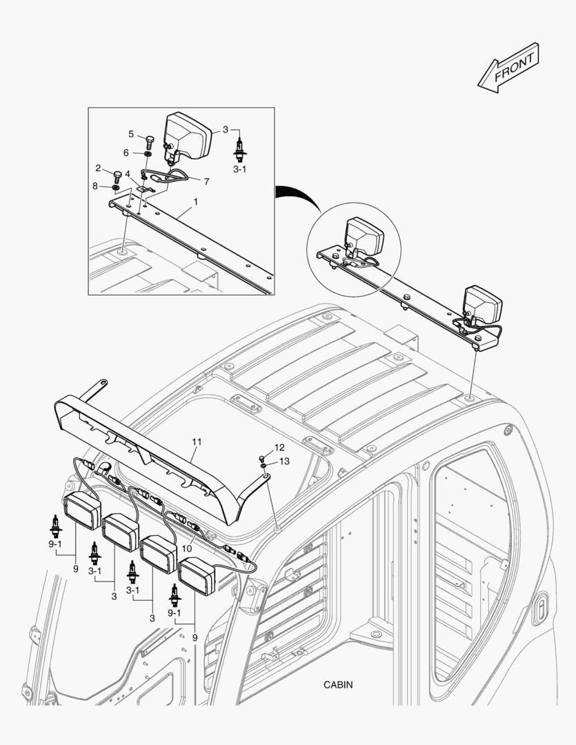 РАБОЧАЯ ФАРА(6-ЛАМП)