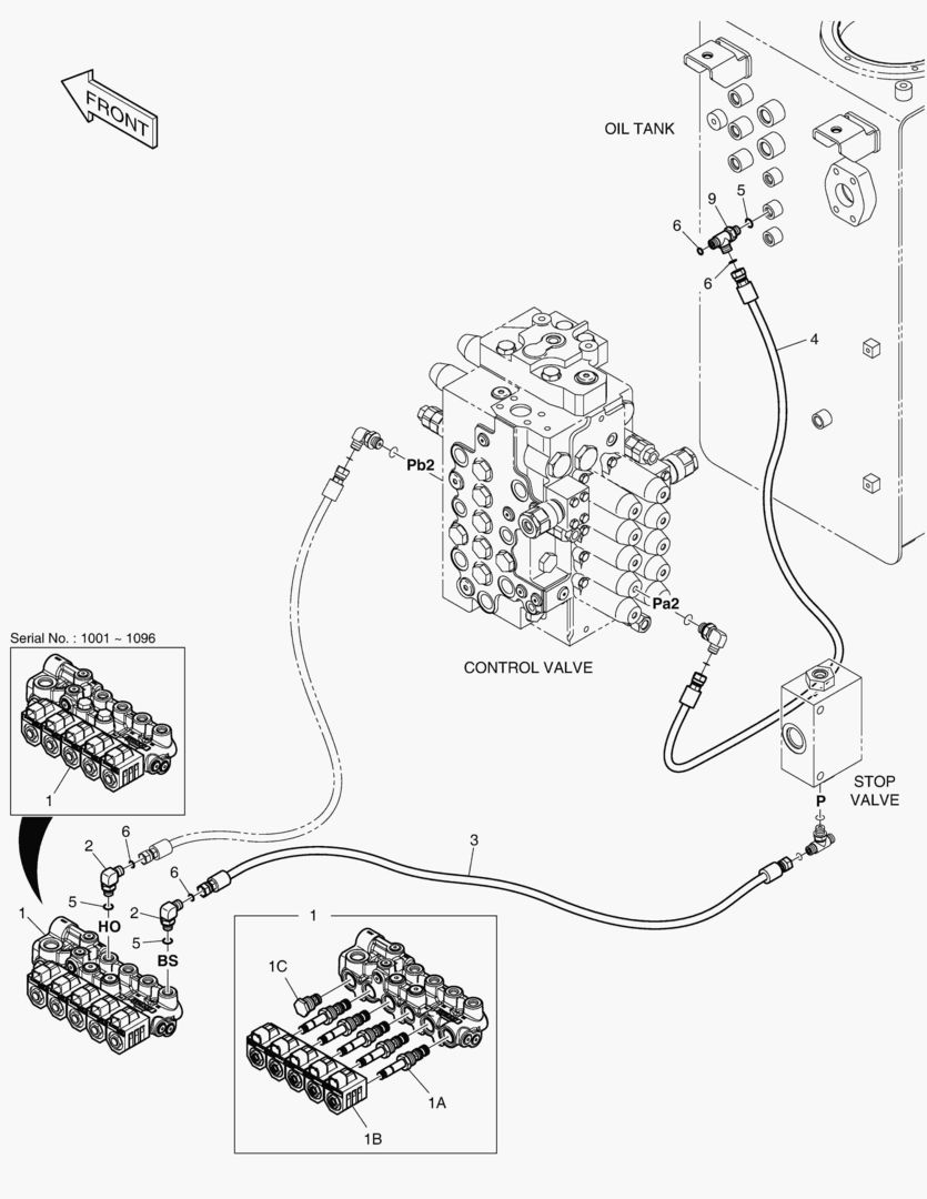 ТРУБОПРОВОД СЕРВОУПРАВЛЕНИЯ - 2 НАСОСА(ОДИН ПУТЬ)