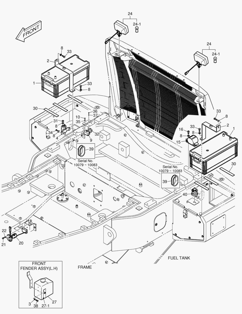 Схема 1591 ELECTRIC PARTS - BATTERY & REAR LAMP [10079~]
