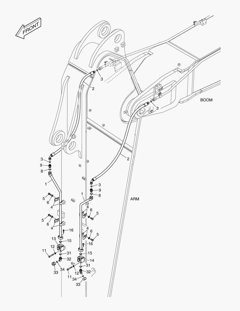 6420 ARM PIPING - ROTATING