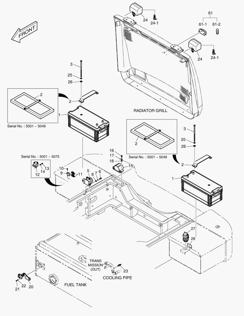 1510 ELECTRIC PARTS(1) - BATTERY & REAR LAMP