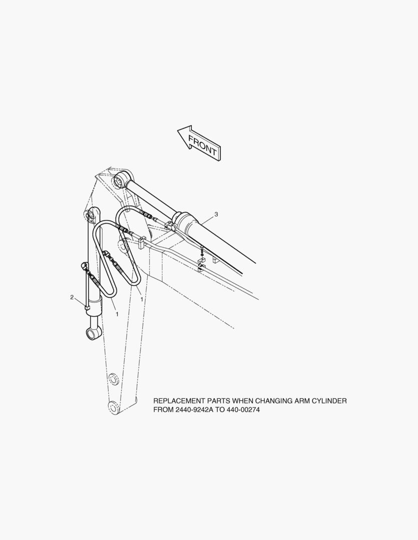 ГИДРОСИСТЕМА РУКОЯТИ-РУКОЯТЬ 2.1 м(СТРЕЛА С ИЗМЕНЯЕМОЙ ГЕОМЕТРИЕЙ)