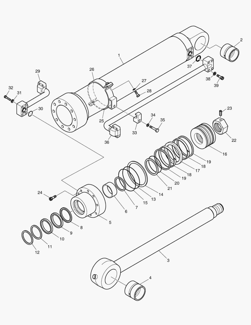 4270 BUCKET CYLINDER - ARM 2.4m [5001~5012]