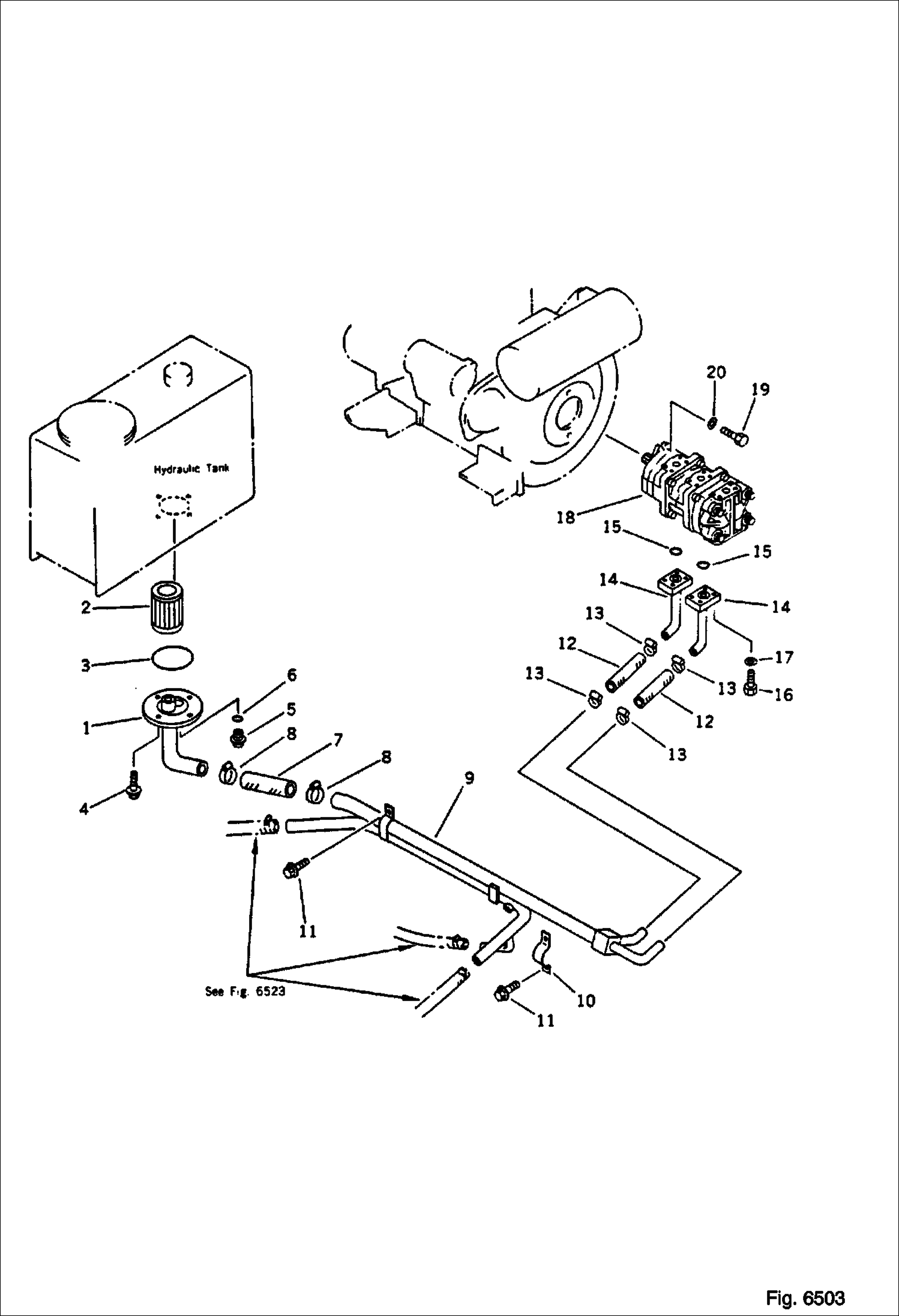 ТРУБОПРОВОД ГИДРАВЛИЧЕСКОЙ СИСТЕМЫ ( ИЗ БАКА В НАСОС )