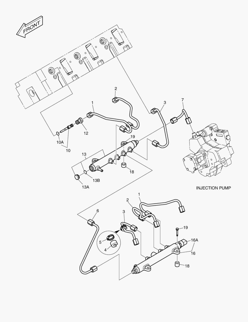 ВПРЫСК ТОПЛИВА ТРУБОПРОВОДА