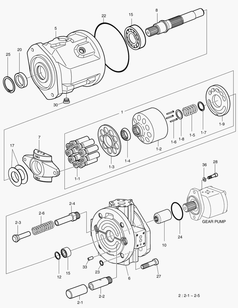 ОСНОВНОЙ НАСОС - РОТОР В СБОРЕ