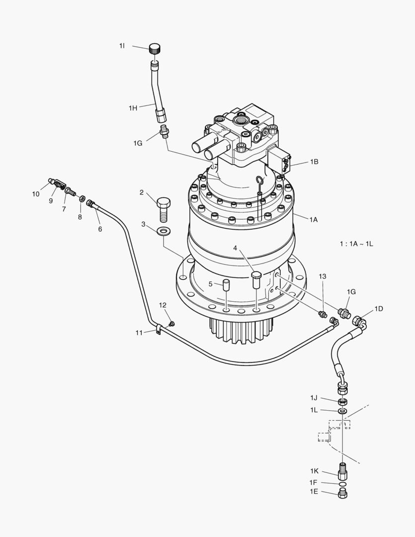 1200 SWING DEVICE ASS`Y [1001~3554]