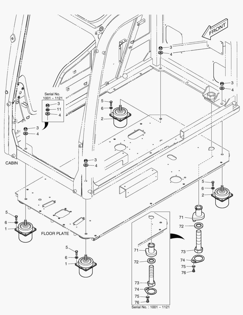 УСТАНОВКА КАБИНЫ