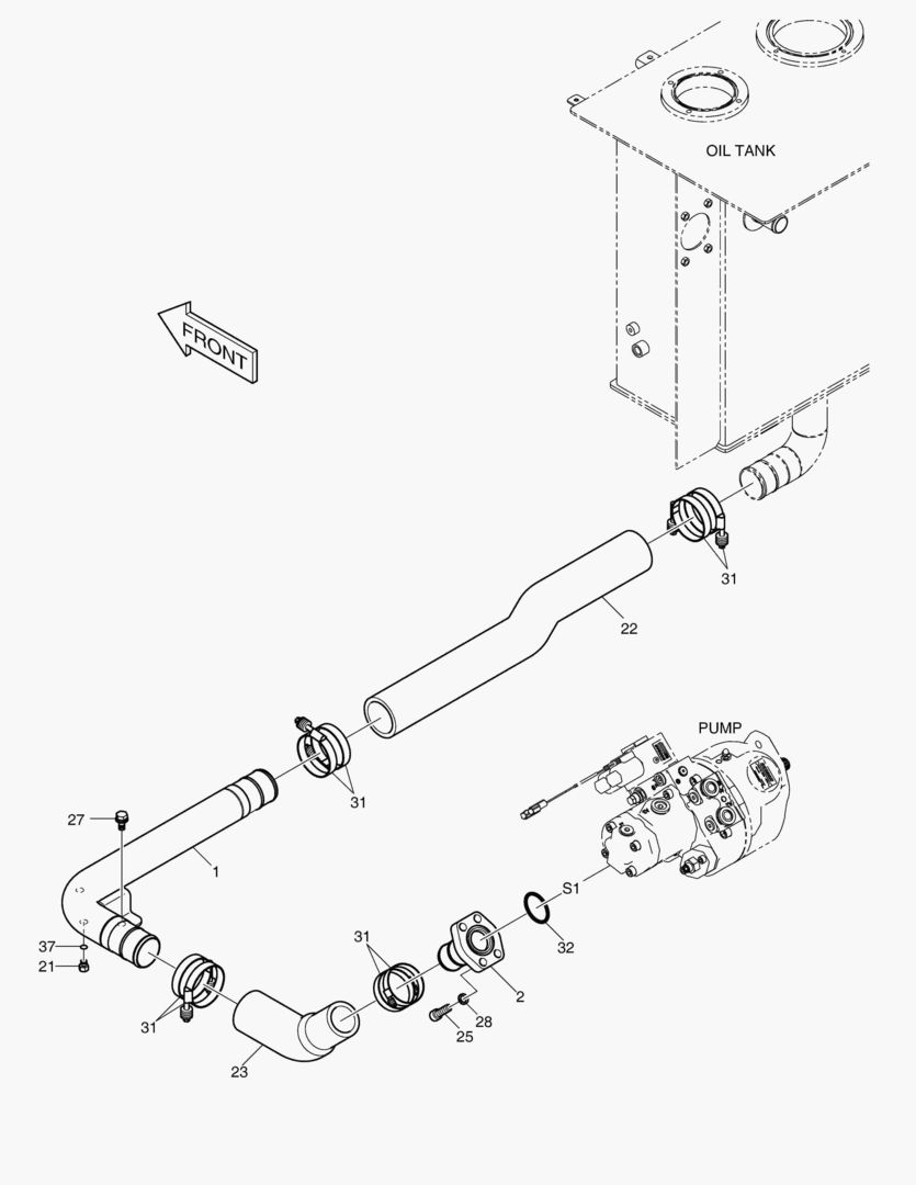ТУБОПРОВОД МАСЛЯНОГО РАДИАТОРА(2)