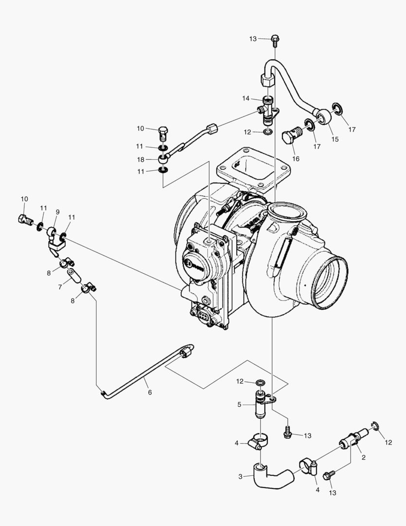 G011-210 TURBO CHARGER COOLANT PIPE