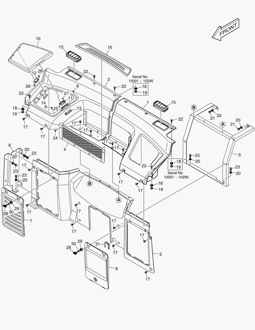 КРЫШКА В СБОРЕ - ЗАДНЯЯ