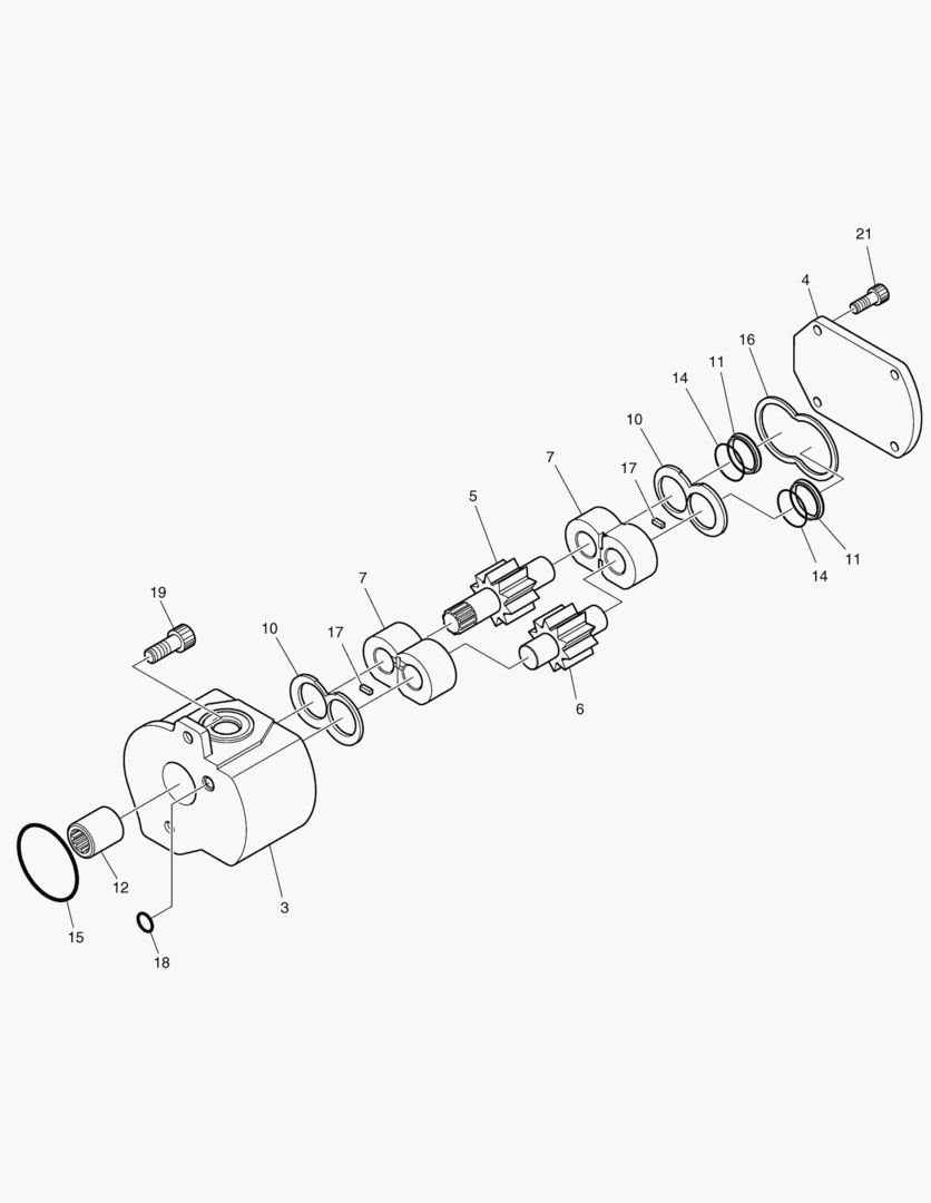 ОСНОВНОЙ НАСОС - ШЕСТЕРЕННЫЙ НАСОС