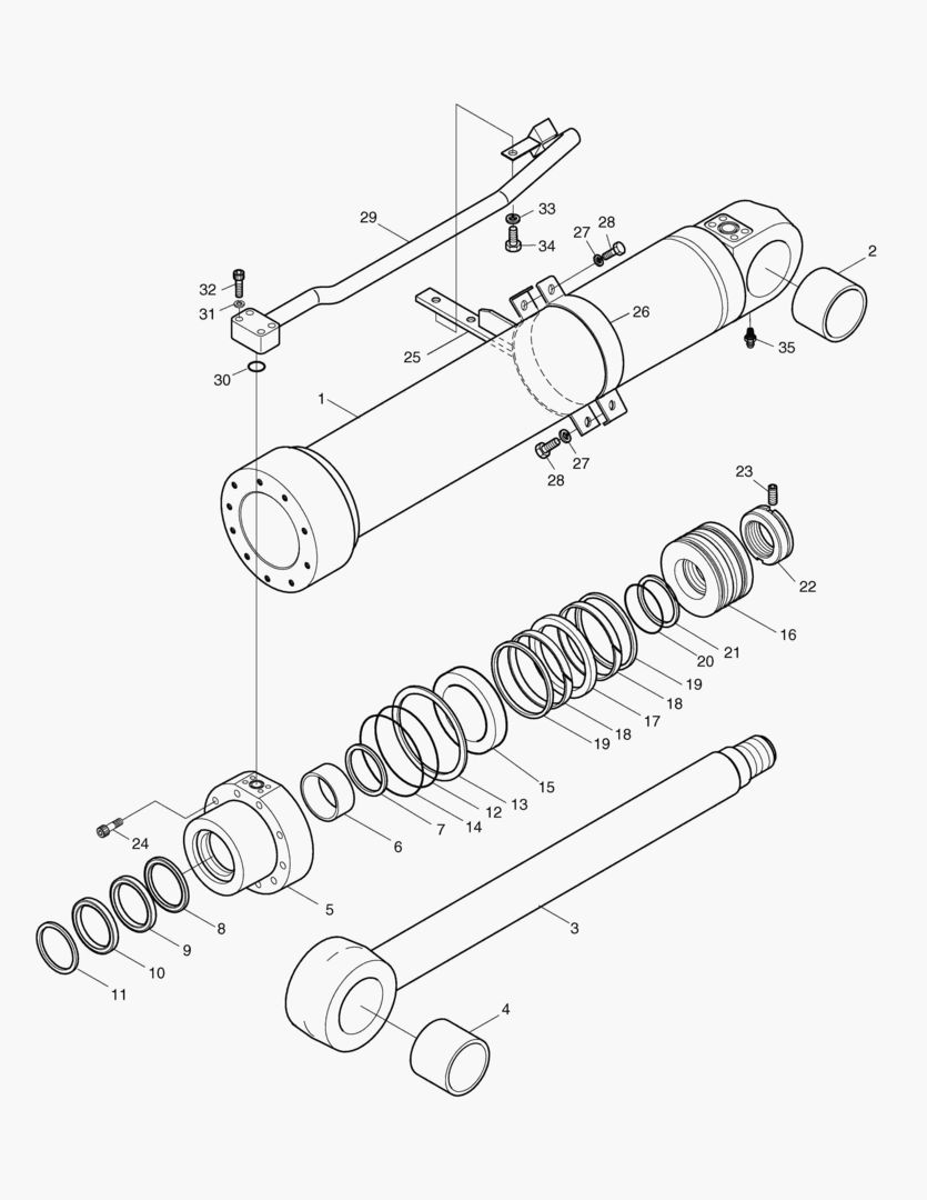 Спецтехника 4841 BOOM CYL.(L.H)-BOOM 4.3m FOR LOCK VALVE [2051~]