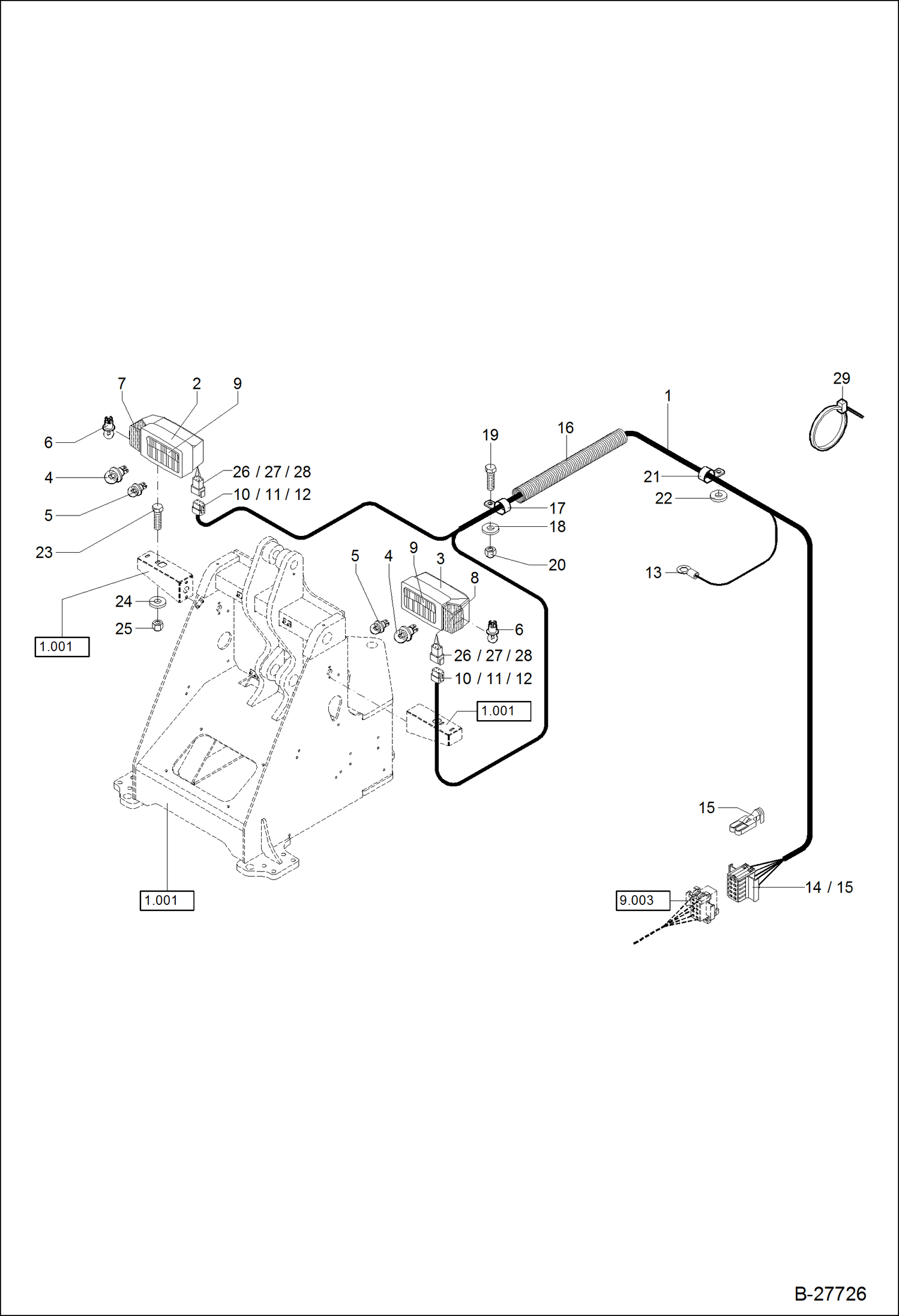 ЭЛЕКТРИЧЕСКАЯ УСТАНОВКА - ПЕРЕДНЕЕ ШАССИ