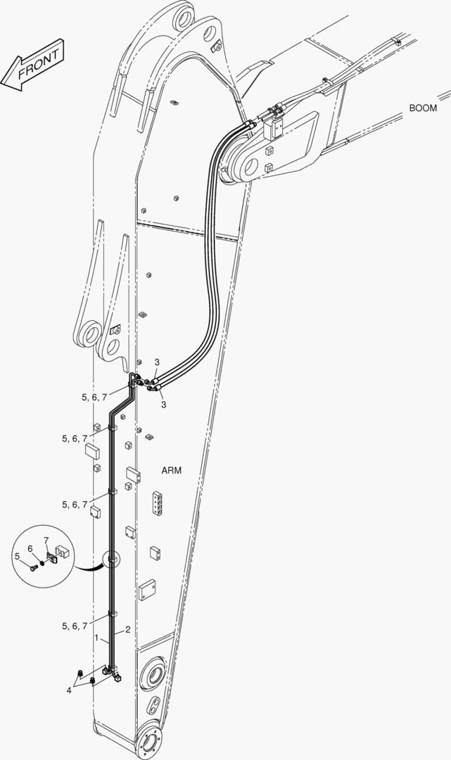 ГИДРОСИСТЕМА РУКОЯТИ - БЫСТРАЯ ПОСАДКА(РУКОЯТЬ 3.95 м)